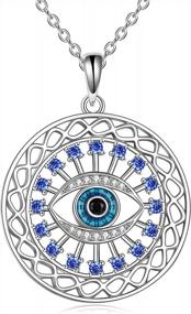 img 4 attached to Sterling Silver Celtic Knot Evil Eye Necklace - Amulet Jewellery Gift For Women And Girls