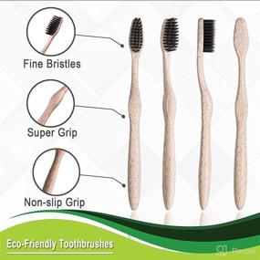 img 3 attached to Биоразлагаемые экологически чистые зубные щетки Индивидуально устойчивые
