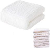 muslin washcloths infant 43 3x43 3 pack（white） logo