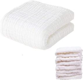 img 4 attached to Muslin Washcloths Infant 43 3X43 3 Pack（White）