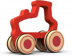 img 4 attached to BeginAgain Pusharound Tractor - Promote Imagination & Active Play - Red, Kids 18 Months & Up