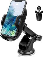 📱 360° rotatable phone mount for car: dashboard, windshield & air vent holder with clip and suction cup - compatible with iphone 12/11/pro, samsung and more logo