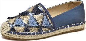 img 4 attached to U-Lite Women'S 2.2Cm Cowhide Slip On Espadrilles Loafers With Pigskin Lining | Comfortable & Stylish