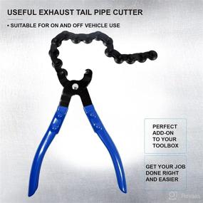 img 1 attached to SMOTIVEPRO Exhaust Pipe Cutter 3/4 inch to 3 inch (19-76mm) Chain Muffler Pipe Cutter for Quiet and Precise Cuts, 14 Blades, Suitable for On-Vehicle and Off-Vehicle Use
