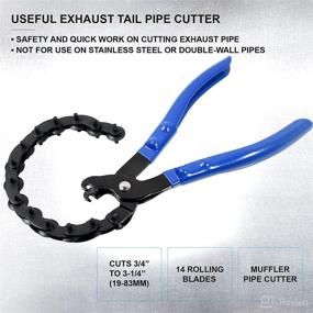 img 3 attached to SMOTIVEPRO Exhaust Pipe Cutter 3/4 inch to 3 inch (19-76mm) Chain Muffler Pipe Cutter for Quiet and Precise Cuts, 14 Blades, Suitable for On-Vehicle and Off-Vehicle Use