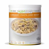 nutristore freeze-dried creamy pasta and beef emergency meal bulk food storage 25 year shelf life usda inspected quick meals long-term survival 1-pack logo