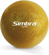 shiny gold glitter simbra field hockey ball: pvc hollow-core, 157gr, perfect for training & practice with smart speed, guaranteed to enhance your sports activity logo
