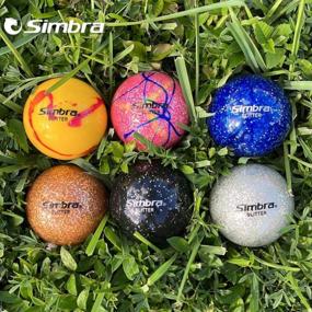 img 1 attached to Shiny Gold Glitter Simbra Field Hockey Ball: PVC Hollow-Core, 157Gr, Perfect For Training & Practice With Smart Speed, Guaranteed To Enhance Your Sports Activity