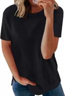 women's short sleeve crewneck shirt: loose & casual tee t-shirt for comfort and style! logo