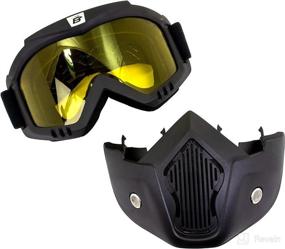 img 1 attached to Birdz Eyewear Skylark Motorcycle Removable Motorcycle & Powersports ... Protective Gear