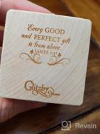 img 1 attached to Personalized Baby Block Wooden Keepsake Ornament 2022 Gift For Boy Or Girl - My First Babys Christmas Custom Engraved Newborn Infant Mom, Dad 1St Date By Glitzby review by Samuel Bowen