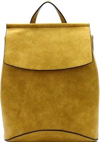 img 4 attached to Stylish Leather Convertible Backpack: Fashionable Handbags & Wallets for Women
