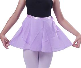 img 3 attached to 🩰 Chiffon Ballet Skirts for Girls - Woosun Length Girls' Clothing Skirts & Skorts