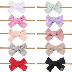 img 4 attached to Baby Girl Headbands Bows Headband Baby Care best - Hair Care