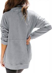 img 1 attached to Stay Comfy And Stylish With MYMORE Women'S Casual Half-Zip Sweatshirts