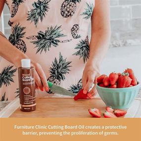 img 1 attached to 🔪 Furniture Clinic Cutting Board Oil: Premium Food-Safe Mineral Oil for Optimal Protection, Conditioning, and Restoration of Cutting Boards, Butcher Blocks, and Countertops - 17oz