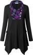 bulotus women's long sleeve cowl neck asymmetrical tunic: dress up or down with ease! logo