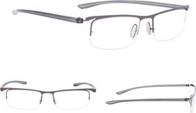 img 2 attached to 👓 Lightweight Arms 3-Pack Half-Rim Reading Glasses for Optimal SEO