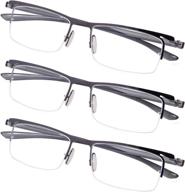 👓 lightweight arms 3-pack half-rim reading glasses for optimal seo logo