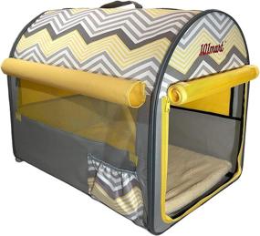 img 2 attached to 🐾 101mart Premium Soft-Sided Collapsible Pet Crate: Portable Pet Kennel and Tent for Home and On-The-Go, Heavy-Duty, Water-Resistant, Ideal for Indoor & Outdoor Use