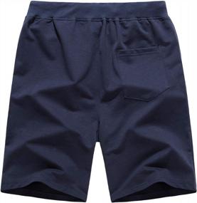 img 2 attached to Cool And Comfortable: CRYSULLY Men'S Cotton Jogger Shorts For Casual Workouts And Running With Handy Zipper Pockets