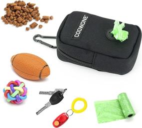 img 1 attached to 🐾 COOWONE Small Treat Pouch with Dog Waste Bag Dispenser: Compact, Portable, and Hands-Free Dog Treat Bag