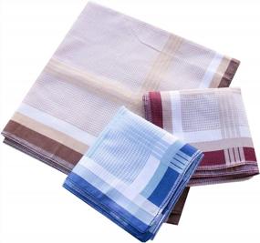 img 1 attached to LACS Mens Cotton Handkerchiefs Pack: Essential Men's Accessories for Everyday Use