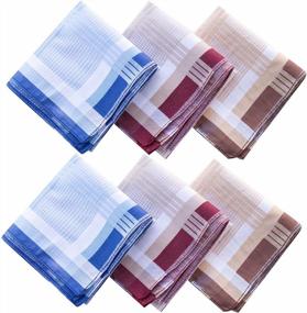 img 3 attached to LACS Mens Cotton Handkerchiefs Pack: Essential Men's Accessories for Everyday Use