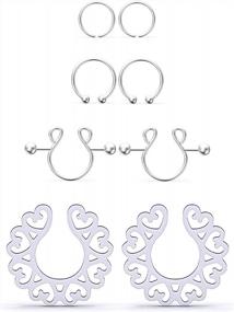 img 4 attached to Non-Piercing Nipple Rings For Women: Fake, Faux, And Non Piercing Options