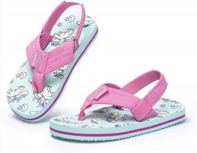 img 4 attached to Stylish And Comfortable Flip Flop Sandals With Back Strap For Boys And Girls In Various Sizes