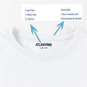 img 2 attached to ATLANHAWK Unisex Sleeve Cotton Crewneck Girls' Clothing - Tops, Tees & Blouses