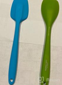 img 6 attached to Set Of 4 Silicone Spatulas With Seamless Design And Non-Stick Coating - Heat Resistant Spoonulas And Scrapers For Baking And Mixing (10.6" X 2.5")