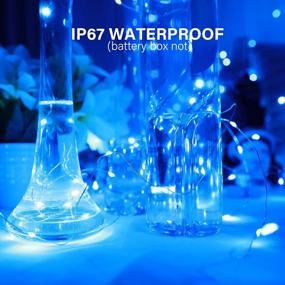 img 2 attached to Create An Enchanting Atmosphere With Onforu 16 Pack Blue Fairy Lights - Perfect For Valentines Day, Weddings And DIY Decor