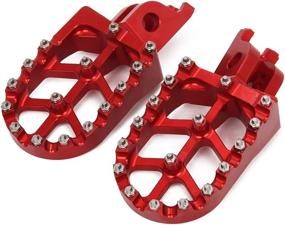 img 2 attached to 🏍️ High-Quality CNC MX Foot Pegs Footpegs Footrests Foot Pedals for CR125/250 CRF150R CRF250R CRF250X CRF250RX CRF450R CRF450RX CRF450X CRF450L CRF250L/M CRF250RALLY CRF1000L Motorcycle