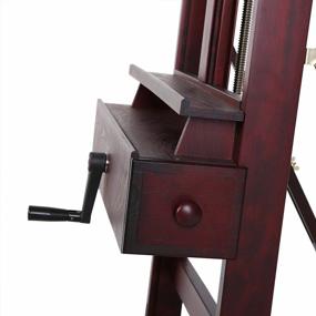 img 1 attached to Create Masterpieces With MEEDEN Deluxe Crank Adjusting Easel - Heavy Duty Artist Easel For Canvases Up To 83" High In Rosewood Finish