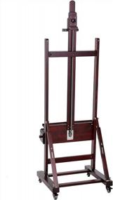 img 2 attached to Create Masterpieces With MEEDEN Deluxe Crank Adjusting Easel - Heavy Duty Artist Easel For Canvases Up To 83" High In Rosewood Finish