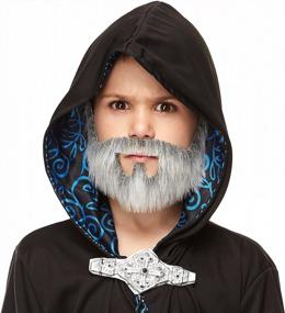 img 3 attached to Self Adhesive Fake Mustache For Kids - Novelty Small False Facial Hair Costume Accessory