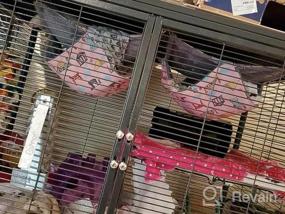 img 5 attached to Pink Hammock Bedding Sleeper For Ferrets, Rats, Chinchillas, Guinea Pigs - FULUE Cage Accessories (13.8X13.8Inch)