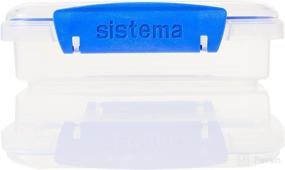 img 1 attached to Sistema KLIP IT Collection Sandwich Box - 15.2 oz./0.4 L Clear/Blue Food Storage Container