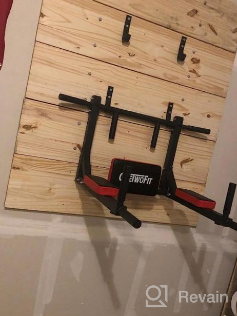 img 1 attached to OneTwoFit Power Tower Set - Multifunctional Wall-Mounted Pull-Up Bar, Chin-Up Bar, Dip Station - Ideal Indoor Home Gym Workout Equipment, Supports Up To 440 Lbs - OT126 Fitness Dip Stand review by Dave Knain