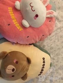 img 8 attached to Мягкая плюшевая подушка Husky Anime - 17,7-дюймовая милая мягкая игрушка, кавайная плюшевая игрушка для декора комнаты, рождественские подарки для женщин и детей на день рождения - от ARELUX