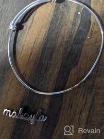 img 6 attached to Yiyang Name Bangle: Personalized Bracelet Jewelry Gift for Teen Girls and Women