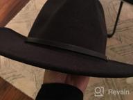 img 1 attached to Women'S Wide Brim Panama Hat - Classic Wool Fedora With Belt Buckle review by Jason Caldwell