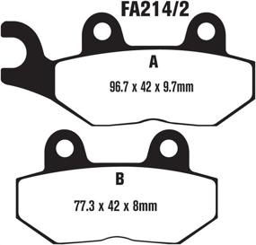 img 1 attached to 🔥 High-Performance EBC Black Disc Brake Pad Set - FA214/2HH, One-Size