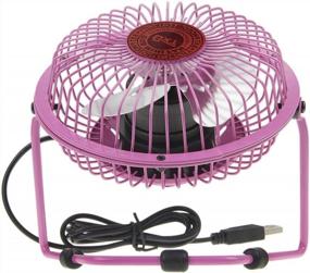 img 1 attached to 💖 BXT Greenery USB Powered Desktop Fan - 360 Degree Rotation, Ultra-Quiet & Lightweight (4'' Pink)