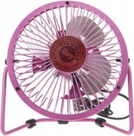 💖 bxt greenery usb powered desktop fan - 360 degree rotation, ultra-quiet & lightweight (4'' pink) logo