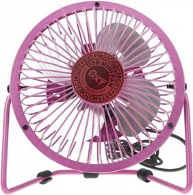 img 4 attached to 💖 BXT Greenery USB Powered Desktop Fan - 360 Degree Rotation, Ultra-Quiet & Lightweight (4'' Pink)