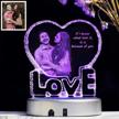 custom crystal photo gifts with light for women - personalized wedding anniversary romantic gift for her, unique wedding gifts for couple logo