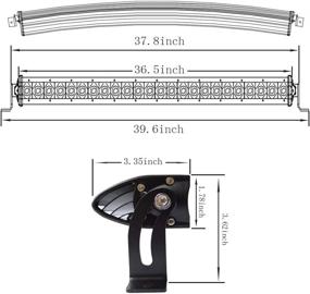 img 3 attached to 🔦 CREE LED Light Bar 36inch Curved 180W Single Row Spot Flood Combo 3D LED Driving Fog Lamp Off Road Lighting LED Work Lights for UTE ATV UTV SUV Boat Jeep Trucks - IP68 Waterproof (180W)