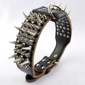 img 3 attached to 🐶 Luxurious Leather Spiked Dog Collar - PET ARTIST 2.0